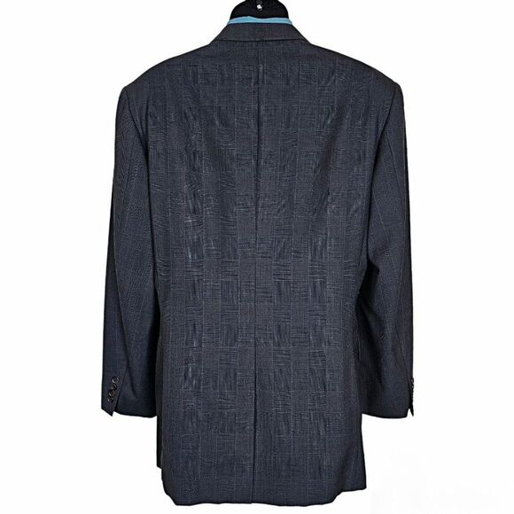 Vintage Polo University Club by Ralph Lauren Wool Suit Jacket Windowpane Size 40 - Picture 2 of 9